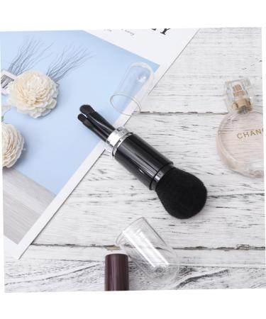 Mikinona 4-in-1 Retractable Double Ended Makeup Brush Set - Portable Black Makeup Brush for Travel & Easy Application - Buy Online on GoSupps.com