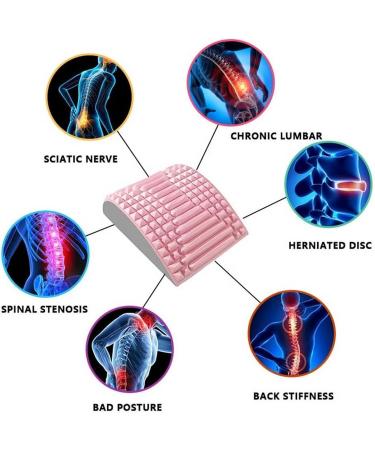Enhance Comfort: Pink Neck & Back Stretcher Massage Pillows for Lumbar Support & Spine Pain Relief - Buy Online on GoSupps.com