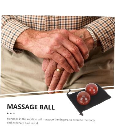 Shop Goohochy 2-Piece Wooden Health Ball Set | Finger Exercise & Muscle Massage Balls for Adults | Baoding Fitness Practice - Buy Online on GoSupps.com