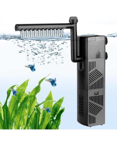 Hygger aquarium Interior filter 600L/H 10W aquarium turtle filter adjustable water flow swam dive aquarium filter with filtered ceramic balls for aquariums 60 to 120l
