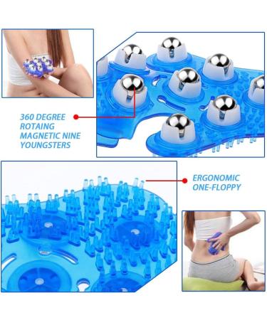 Colcolo 2x Palm 9 Balls Body Massager - Hand Glove for Stress & Tension Relief | International Shipping Available - Buy Online on GoSupps.com