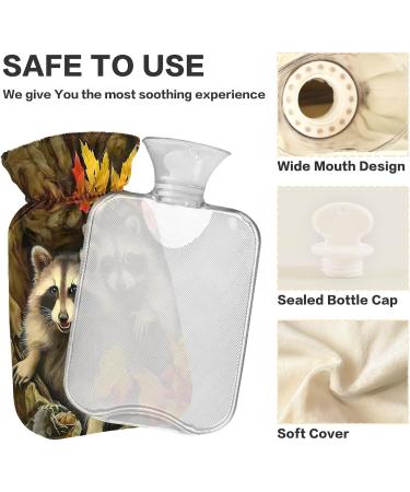 Naanle Ahorn Raccoon Heat Bottle - 2L Transparent Hot Water Bottle for Pain Relief & Cold Therapy | Hand & Foot Heating Bags - Buy Online on GoSupps.com