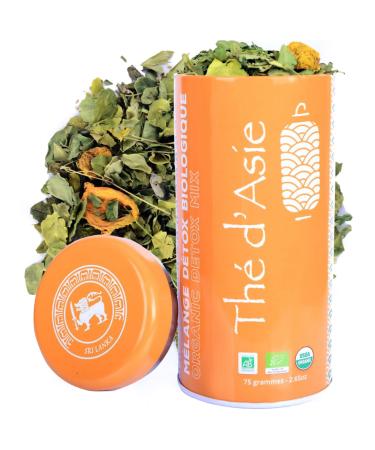 Khla Organic Detox Infusion Moringa Leaf Ginger Turmeric - Loose Tin 75g - Certified Organic - Asian Tea by KHLA