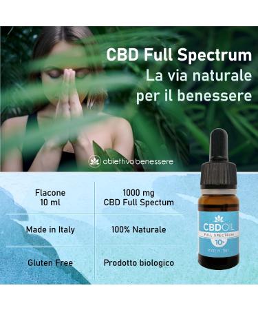 10% Wellness Oil 1000 mg - Relaxing & Anti-Inflammatory | Made in Italy | 100% Natural Vegan Gluten-Free - Buy Online on GoSupps.com