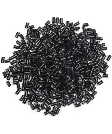 1000Pcs Black 3.4mm Microlink Beads Non-Silicone Copper Tubes - Micro Link Ring Tube for Hair Extensions - Buy Online on GoSupps.com