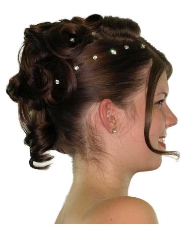 Rivelle Rhinestone Hair Spirals | 8mm Tanzanite Swarovski Hair Accessories for Weddings & Bridal Jewelry - 8 Pieces - Buy Online on GoSupps.com