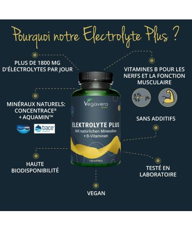 Electrolyte Complex | Mineral Salts | Magnesium + Calcium + Potassium | With Vitamin B | Cramps and Muscle Fatigue | No Additives | 120 Capsules | Vegan | Vegavero  - Buy Online on GoSupps.com