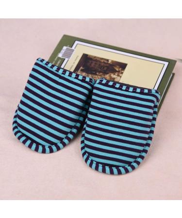 Alomejor Foldable Travel House Shoes | Portable Striped Spa Slippers | Washable Non-Slip Indoor Cotton Slippers - Buy Online on GoSupps.com