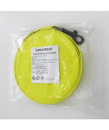 Looxmeer Durable Dog Tow Lines - 3m to 30m Leashes with Hand Loop & D Carabiner - Tear-Resistant Training Line in Neon Yellow - Buy Online on GoSupps.com