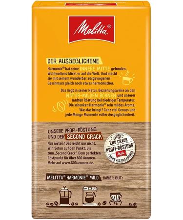  Melitta Melitta HARMONIE Mild Filter Coffee 18 x 500 g (9000 g) Melitta Ground Coffee - Buy Online on GoSupps.com