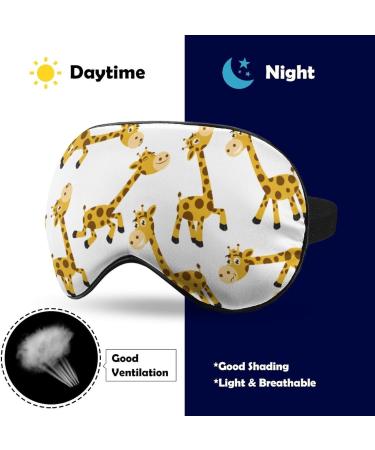 SEPTYK Cute Cartoon Giraffe Sleep Mask - Soft Eye Eyepatch for Men Women & Kids - Perfect for Travel & Sleep - Buy Online on GoSupps.com