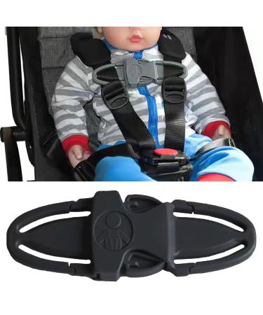 Paifeancodill Car Safety Seat Belt Clip Safety Strap Belt Harness Chest Clip Safe Buckle for Baby Seat Chest Harness Clip Car Seat Buckle Side Release Buckles Belt Lock Stroller Chest Clip (Black)