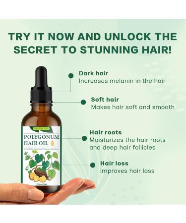 Natural Polygonum Multiflorum Hair Essential Oil | Nourish Scalp Strengthen Roots & Promote Hair Growth for Men & Women - Buy Online on GoSupps.com