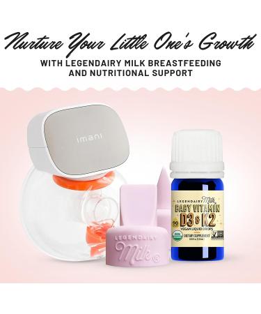 Legendairy Milk Organic Baby Vitamin D3 & K2 Liquid Drops - 400 IU Vegan Infants & Kids Supplement - 90 Drops - Buy Online on GoSupps.com