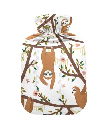 Hot water bottles with cover Tropical Sloths Hot water bags for pain relief heat and cold therapy hot water bag 2 liters