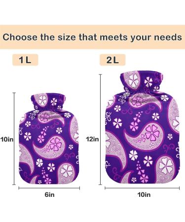 Naanle Hot Water Bottle - Paisley Traditional Oriental Design | 2L Heat Therapy for Back Pain Relief & Warmth - Buy Online on GoSupps.com