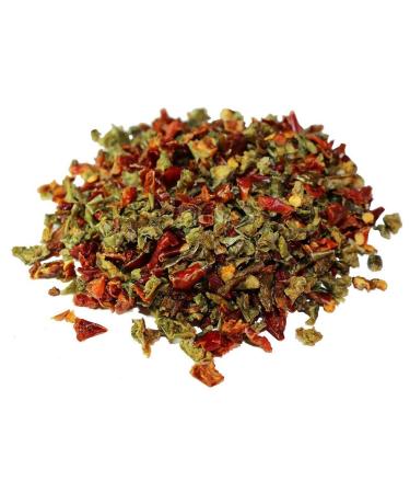 Dehydrated Dried Red and Green Bell Peppers Mix by It's Delish  4lbs (64 Oz) Bulk Bag  Sealed to Maintain Freshness  Chopped & Dried Vegetable Spice Seasoning