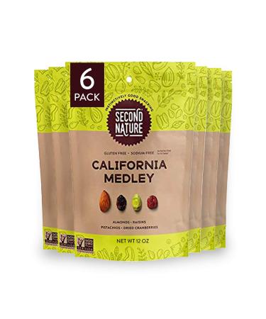 Second Nature California Medley Trail Mix, 72 oz. Resealable Pouch (Pack of 6)  Certified Gluten-Free Snack Medium Pouch California Medley 12 Ounce (Pack of 6)