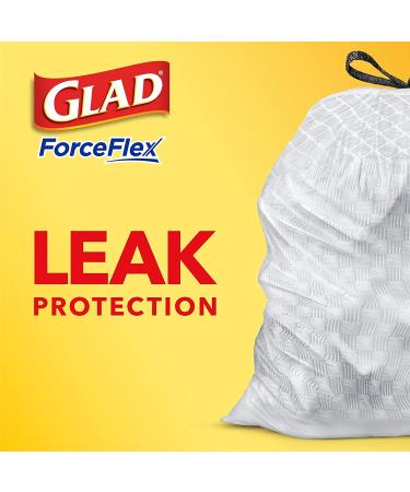 Glad ForceFlex Tall Kitchen Drawstring Trash Bags, 13 Gallon, Unscented - 120 Count - Buy Online on GoSupps.com