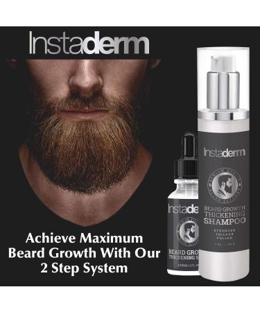 Beard Growth Thickening Serum | Nourishes Strengthens & Repairs Follicles for Fuller Healthier Facial Hair - Prevents Dandruff - Buy Online on GoSupps.com
