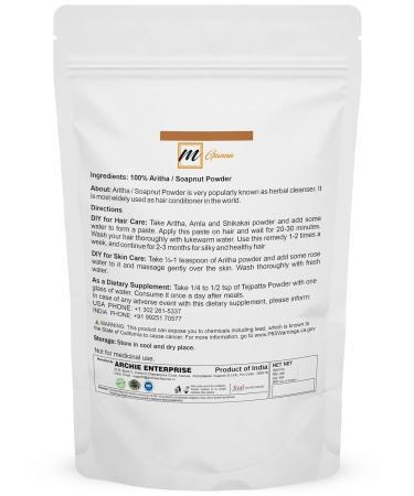 100% Pure Aritha Powder - Soap Nut Powder for DIY Shampoo & Conditioner | 227g - Natural Hair Wash Solution - Buy Online on GoSupps.com