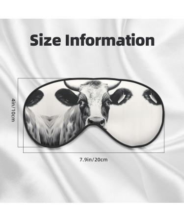 Black and White Cow Print Unisex Sleep Eye Mask | Soft Comfort Eye Shade for Travel Yoga & Shift Work - Buy Online on GoSupps.com