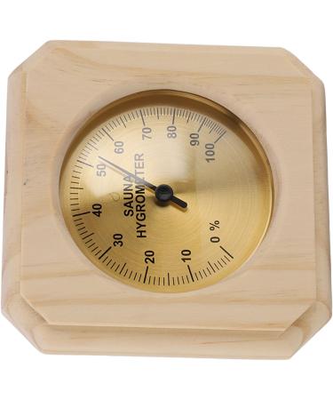Wooden Sauna Hygrothermograph - Accurate 5% Wall-Mounted Pine Thermometer Hygrometer for Sauna - Buy Online on GoSupps.com