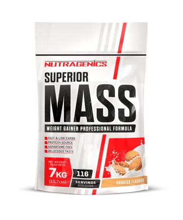 Nutragenics Superior mass 7 kg weight gain and muscle mass mass regainer for weight gain muscle gainer gainer with carbohydrates gallette Cookie