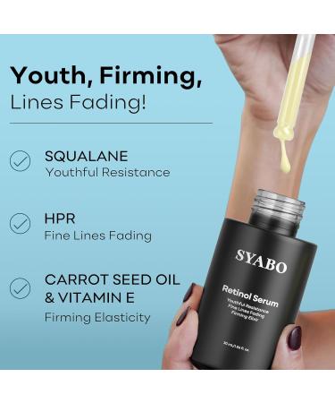 Retinol Serum for Face - Anti-Aging Elixir with Squalane & Vitamin E | Reduces Fine Lines & Age Spots - 1 Fl Oz - Buy Online on GoSupps.com