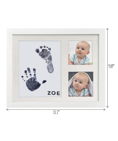 Baby Ink Hand and Footprint Kit - Newborn Handprint Picture Frame for Girls & Boys - Perfect Baby Shower Gift - Safe Clean-Touch Ink Pad for Keepsake Memories (White) - Buy Online on GoSupps.com