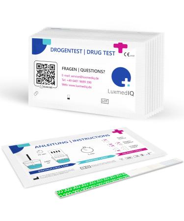10 x LuxmedIQ Professional Cocaine Rapid Drug Test - Urine Drug Tests - 150ng/mL Cut-Off Level - Test for Coke Crack Snow Powder