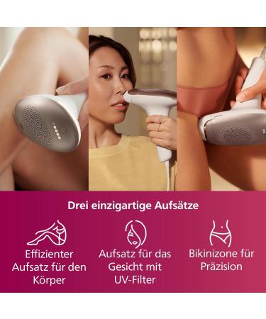 Philips Lumea IPL Hair Removal Device 7000 Series - Bri923/00 with Trimmer & 3 Attachments for Body Face & Bikini Zone - International Shipping Available - Buy Online on GoSupps.com