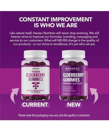 Havasu Nutrition Elderberry Gummies - Immune Support, 60 Count - Buy Online on GoSupps.com
