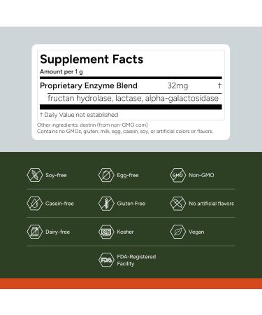 FODZYME 60 Dose Home Kit | Effective Digestive Relief from Bloating Gas & Constipation | Enzymes for Onion Garlic Dairy & More - Shop Now - Buy Online on GoSupps.com
