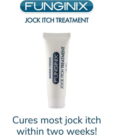 Funginix Jock Itch Treatment - Soothes Itching, Burning & Scaling - Natural Anti-Itch Cream with Tolnaftate - 1 Ounce - Buy Online on GoSupps.com