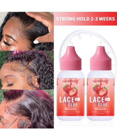 Wig Adhesive Lace Glue | Wig Glue Lace Front | Strong Hold Invisible Bonding for Waterproof & Oil-Resistant Hair Replacement | Wig Toupee Poly Hairpieces Cosmetic 1.3Oz - Buy Online on GoSupps.com