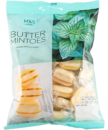 M&S Butter Mintoes Traditional Hard Boiled Mint Sweets Made With Butter Individually Wrapped - 3 x 225g - Buy Online on GoSupps.com