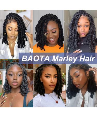 16 Inch Marley Hair 6 Packs - Cuban Twist Pre Fluffed Springy Afro Kinky Twist for Faux Locs - Pack of 6 in 1B - Buy Online on GoSupps.com