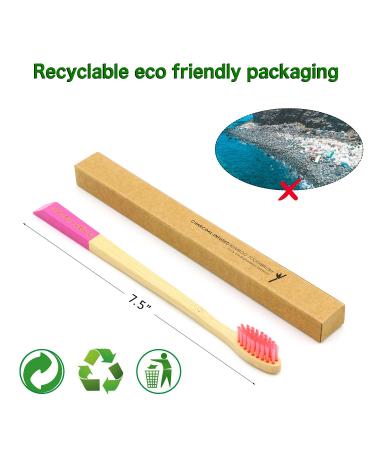 Virgin Forest Bamboo Toothbrushes - Pack of 6 | Natural Eco-Friendly Biodegradable Charcoal Toothbrushes - Buy Online on GoSupps.com