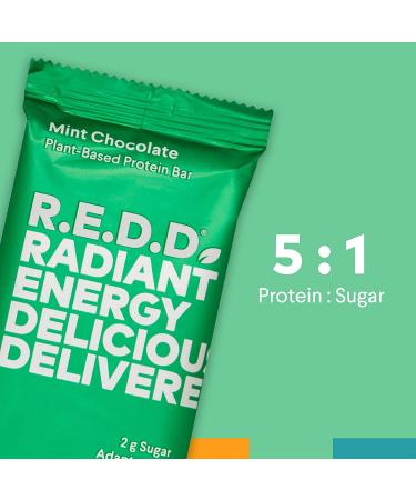 R.E.D.D. Bar Vegan Protein Mint Chocolate - Low Sugar  Gluten-Free (6 Bars) - Buy Online on GoSupps.com