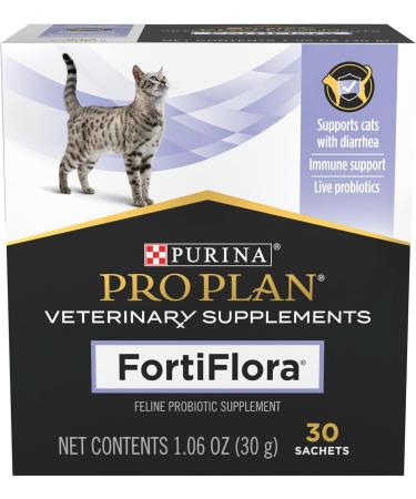 Purina Fortiflora Cat Probiotic Powder Supplement Pro Plan Veterinary Supplements Probiotic Cat Supplement