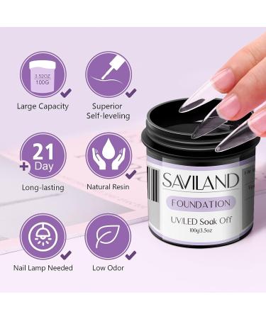 SAVILAND 3.5OZ Base Nail Coat - Gel Foundation for Gel Polish | Clear UV LED Soak Off | Professional Quality for Home Manicure - Buy Online on GoSupps.com