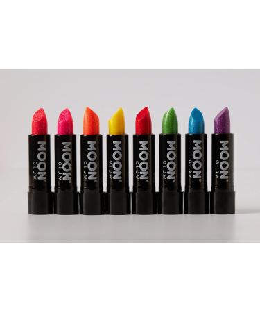 Moon Glow 5g Neon UV Glitter Lipstick Set of 8 - Radiant Under Blacklights - International Shipping Available - Buy Online on GoSupps.com