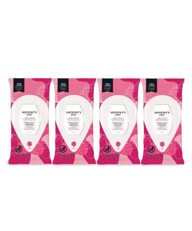 Summer's Eve Cleansing Cloths, pH-Balanced, Dermatologist & Gynecologist Tested, Sheer Floral, 32 count, Pack of 4 32 Count (Pack of 4)