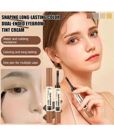 Sentechx Shaping Long Lasting Double Ended Eyebrow Color Cream Natural Long Lasting Eyebrow Cream Waterproof MultiPurpose Eyebrow Cream Light Tea - Buy Online on GoSupps.com