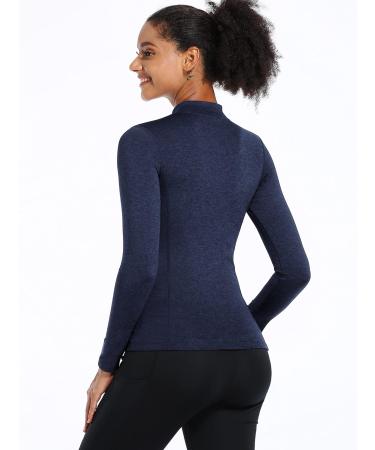 CADMUS Women's Compression Long Sleeve Shirts 3 Pack - X-Large, Hiking, Running, Dry Fit Tights - Black, Navy Blue & Blue - Buy Online on GoSupps.com