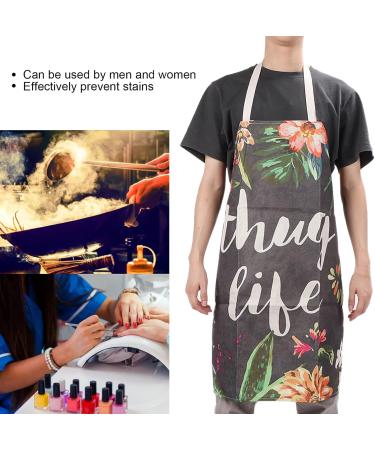 Nail Tech Apron Convenient Comfortable Breathable Flower Pattern Apron for Commercial Restaurant for BBQ for Home for Nail Shop - Buy Online on GoSupps.com
