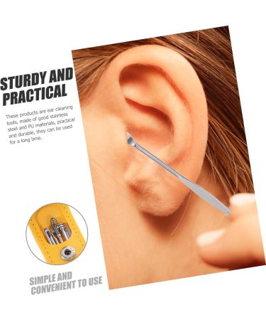 Healifty 9-Piece Washable Steel Ear Cleaning Kit with Portable Storage Bag - Cartoon Design for Easy Earwax Removal and Cleaning at Home - Buy Online on GoSupps.com