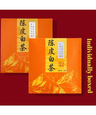 HQZM Premium Chinese Chenpi White Tea Shoumei Old White Tea 180g 30g X 6 Small Boxes * 2 Soft And Sweet Flavor - Buy Online on GoSupps.com