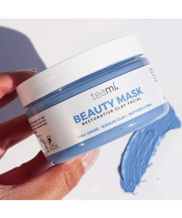 Teami Beauty Facial Mask - Moisturizing Anti Acne & Blackhead Remover with Butterfly Pea Flower & Kaolin Clay - Deep Cleansing for All Skin Types - Buy Online on GoSupps.com